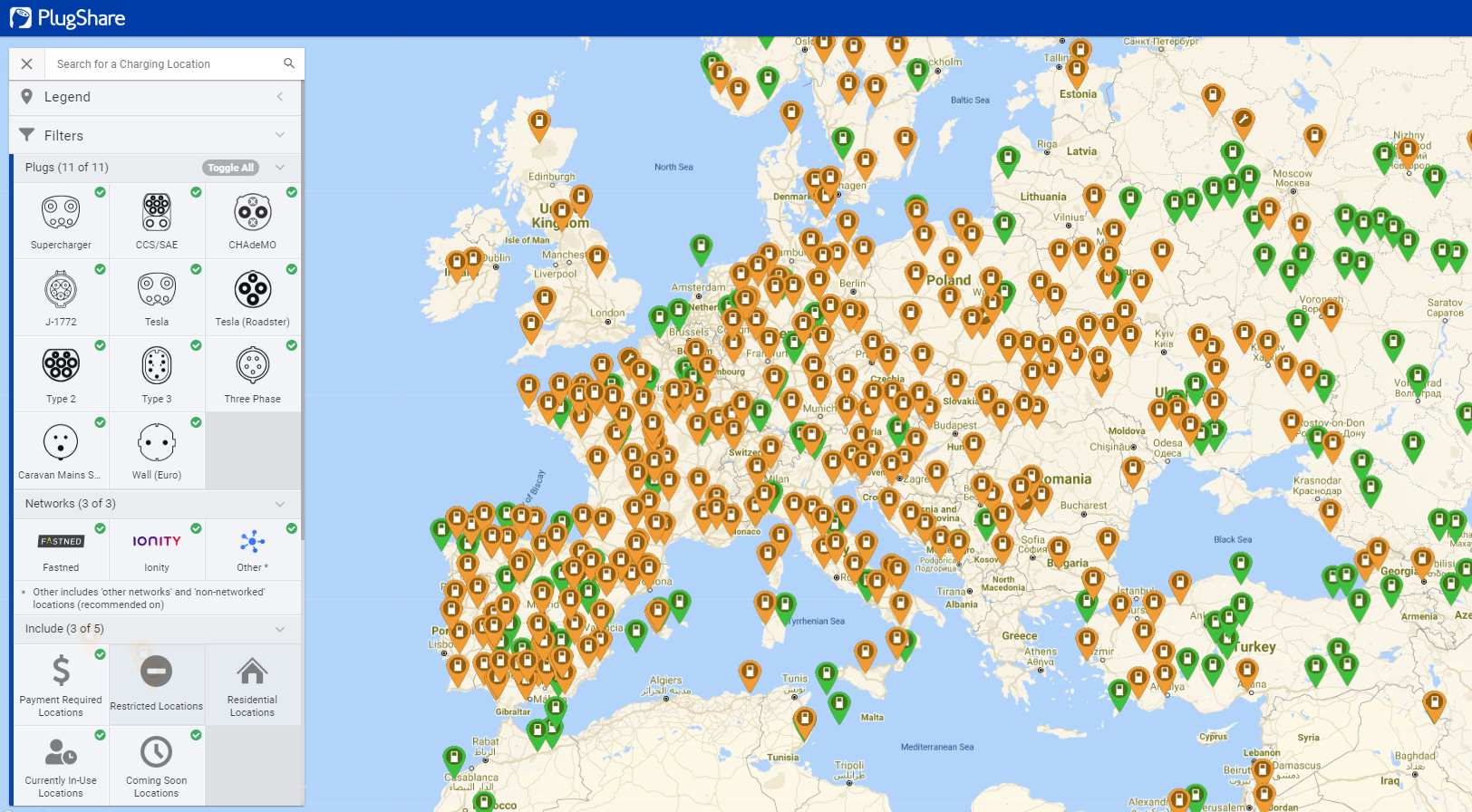 Plugshare locations on sale